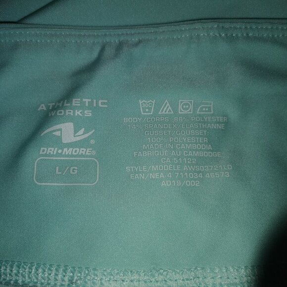 Athletic Works Dri - More Ladies Size Large Mint Green Full Length Leggings - Picture 3 of 6